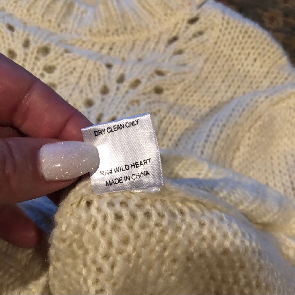 Woven Heart Open Stitch Pullover Sweater NWT sweaters or S2 - Picture 9 of 11